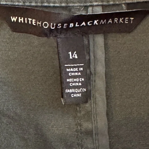 White House Black Market Utility Vest Womens Army Green 14 - Picture 8 of 13